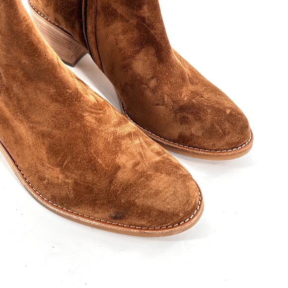 Paul Green Women Sante Western Cowboy Italian Brown Suede Boots size 7 - Picture 5 of 9